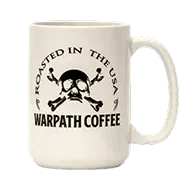 White mug with skull design image