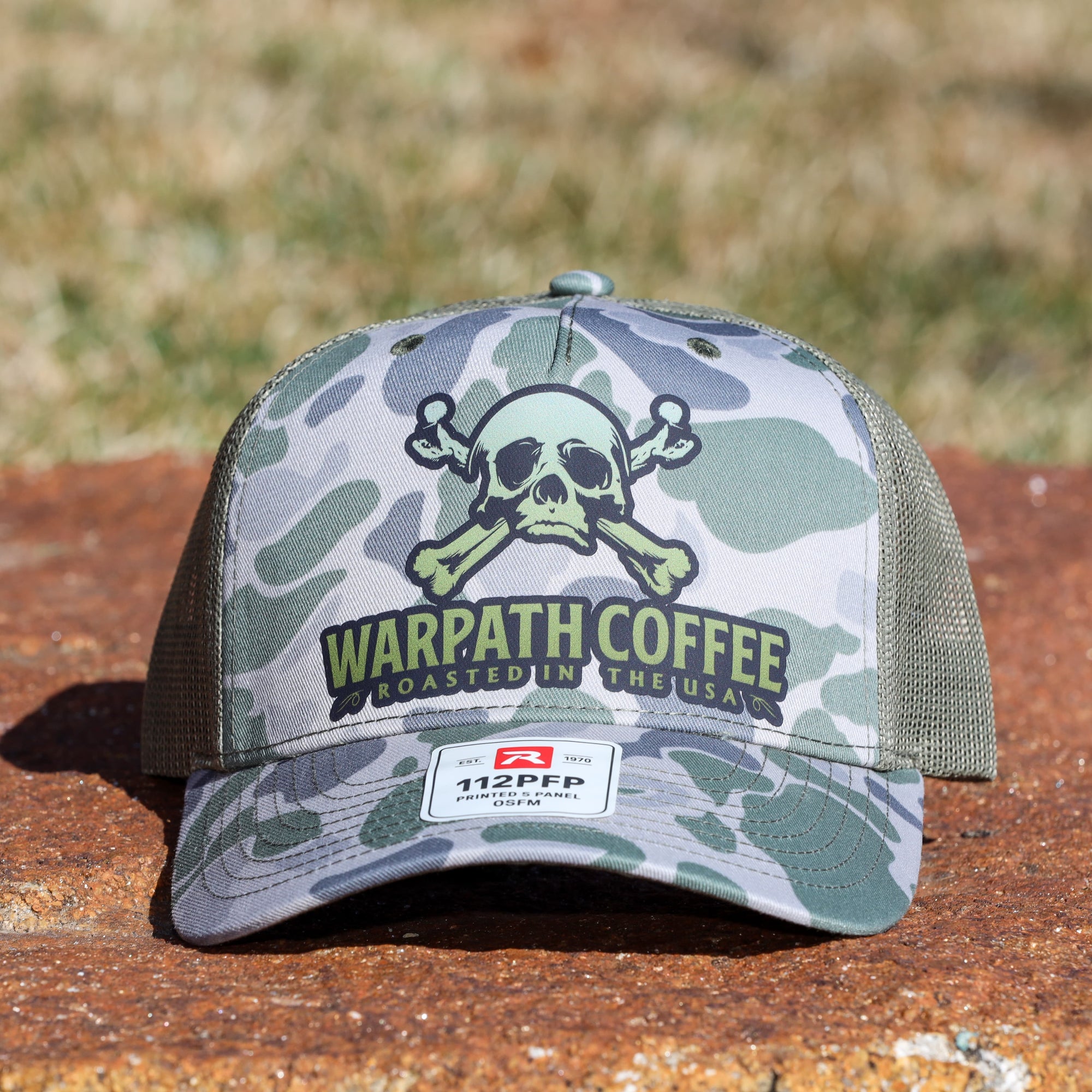 WARPATH COFFEE Bad Ass Marsh Duck Camo Hat - Green