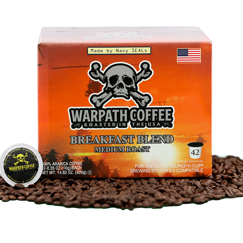 WARPATH COFFEE Coffee K-Cups 42 count | Breakfast Blend Medium Roast | Start your morning right with our Breakfast Blend Coffee!