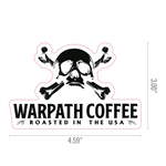 WARPATH COFFEE Sticker B&W logo sticker